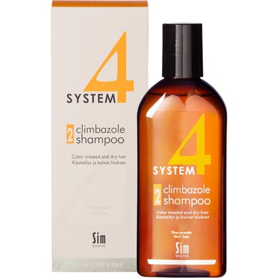 Climbazole shampoo 2, käsitellyt ja kuivat hiukset